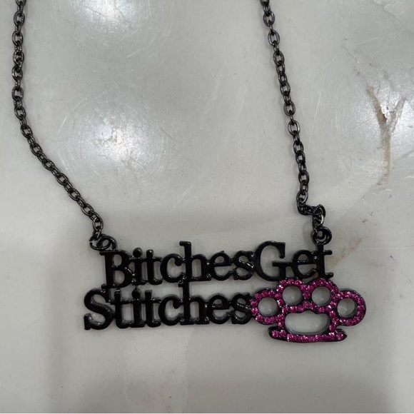 ISO(IN SEARCH OF)bitches get stitches necklace - Picture 1 of 2